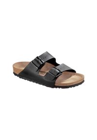 Klapki męskie Birkenstock Arizona. Kolor: czarny. Materiał: materiał, syntetyk, tkanina. Styl: sportowy #1