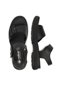 Rieker Sandały 66680-00 Czarny. Kolor: czarny. Materiał: skóra, syntetyk #5