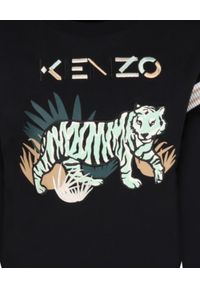 Kenzo kids - KENZO KIDS - Czarna bluza z aplikacją tygrysa 2-14 lat. Kolor: czarny. Materiał: bawełna, dzianina. Wzór: aplikacja. Sezon: lato #3