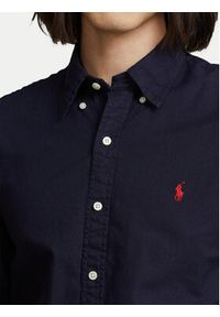 Polo Ralph Lauren Koszula Bsr 710723610 Granatowy Slim Fit. Typ kołnierza: polo. Kolor: niebieski. Materiał: bawełna #7