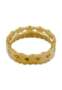 Tous - TOUS Pierścionek Straight 1004040512 Złoty. Materiał: srebrne. Kolor: złoty #4