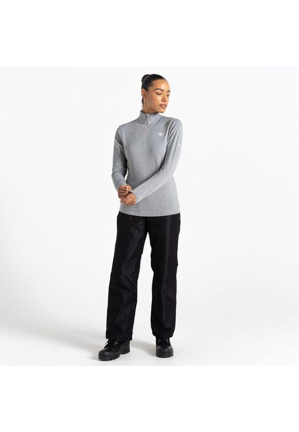 DARE 2B - Bluza narciarska damska Lowline II z suwakiem. Kolor: szary. Materiał: poliester, elastan. Sezon: zima. Sport: narciarstwo