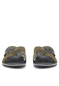 Rieker Klapki 21098-54 Khaki. Kolor: brązowy. Materiał: skóra #8