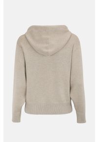 Freequent - Cienki sweter z kapturem Ani. Typ kołnierza: kaptur. Kolor: beżowy. Materiał: prążkowany, dzianina. Styl: elegancki