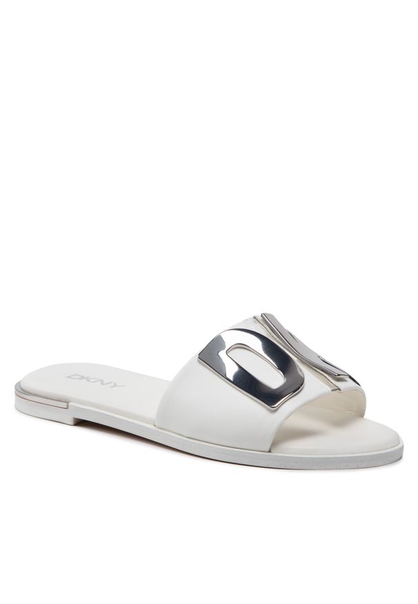 Klapki DKNY Waltz K1241662 White WHT. Kolor: biały. Materiał: skóra