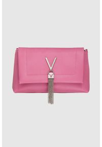 Valentino by Mario Valentino - VALENTINO Różowa torebka z ozdobnym V oceania re satchel. Kolor: różowy. Materiał: skórzane #1