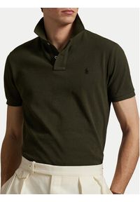 Polo Ralph Lauren Polo 710680784197 Zielony Custom Slim Fit. Typ kołnierza: polo. Kolor: zielony. Materiał: bawełna #5