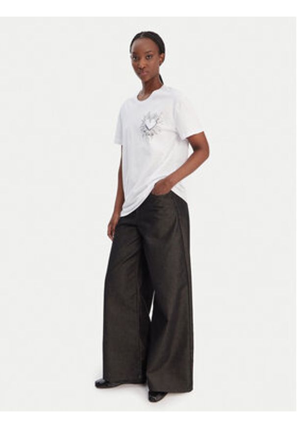 Liu Jo T-Shirt WA6163 JS904 Biały Relaxed Fit. Kolor: biały. Materiał: bawełna