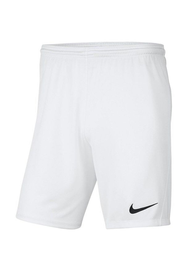 Spodenki dla dzieci Nike Dry Park III NB K białe BV6865 100. Kolor: biały. Styl: sportowy