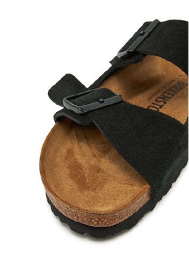 Birkenstock Klapki Arizona 1027164 Czarny. Kolor: czarny. Materiał: skóra, zamsz