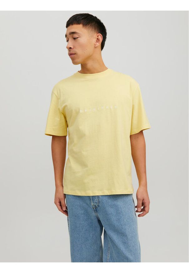 Jack & Jones - T-Shirt Jack&Jones. Kolor: żółty. Materiał: bawełna