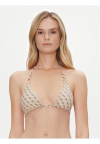 Guess Góra od bikini E5GJ36 KCRL2 Beżowy. Kolor: beżowy. Materiał: syntetyk