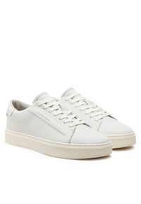 Calvin Klein Sneakersy Low Top Lace Up Lth HM0HM01516 Biały. Kolor: biały. Materiał: skóra