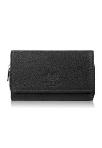 PAOLO PERUZZI - Portfel damski duży czarny ze skóry naturalnej pojemny Paolo Peruzzi T-138-BL. Kolor: czarny. Materiał: skóra #1
