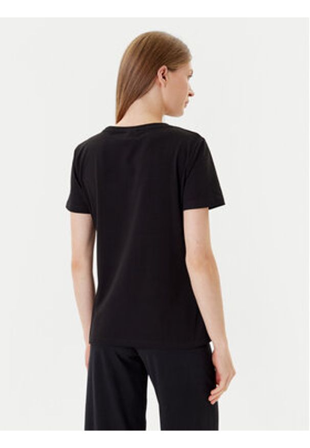 Guess T-Shirt V5YI12 J1314 Czarny Regular Fit. Kolor: czarny. Materiał: bawełna