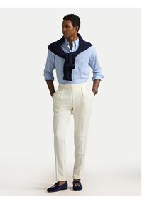 Polo Ralph Lauren Koszula 710929346016 Błękitny Custom Fit. Typ kołnierza: polo. Kolor: niebieski. Materiał: bawełna