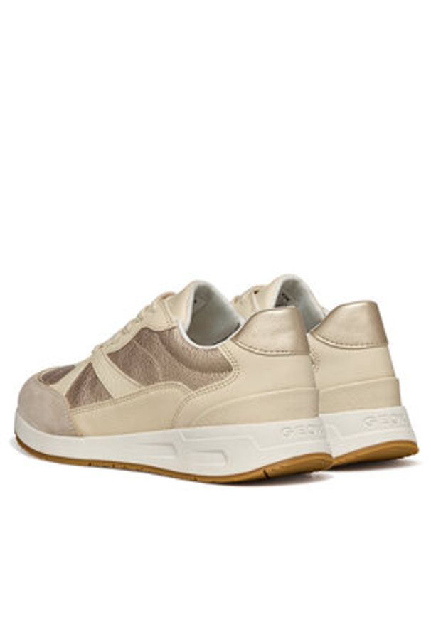 Geox Sneakersy D Bulmya D46NQA 02N22 CB500 Złoty. Kolor: złoty. Materiał: skóra