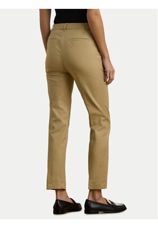 Lauren Ralph Lauren - LAUREN RALPH LAUREN Spodnie materiałowe 200811955006 Beżowy Skinny Fit. Kolor: beżowy. Materiał: bawełna