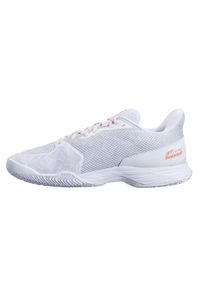 Buty tenisowe damskie Babolat Jet Tere clay women white/living coral 41. Kolor: czerwony, wielokolorowy, biały. Sport: tenis