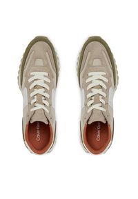 Calvin Klein Sneakersy Low Top Lace Up Mix HM0HM00497 Khaki. Kolor: brązowy #4