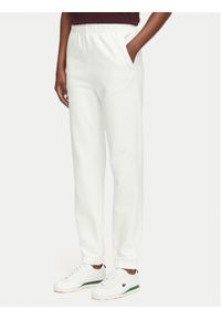 Lacoste Spodnie dresowe XF5268 Biały Regular Fit. Kolor: biały. Materiał: bawełna #1