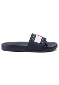 Tommy Jeans Klapki Flag Pool Slide EM0EM00284 Granatowy. Kolor: niebieski