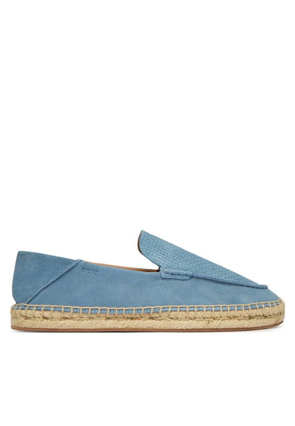 BOSS Espadryle Madeira 50563149 Granatowy. Kolor: niebieski. Materiał: skóra, zamsz