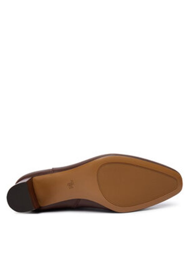 Lauren Ralph Lauren - LAUREN RALPH LAUREN Botki Demi 802974503002 Brązowy. Kolor: brązowy. Materiał: skóra