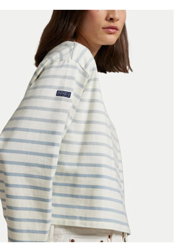 Polo Ralph Lauren Bluzka 211959103003 Écru Relaxed Fit. Typ kołnierza: polo. Materiał: bawełna
