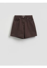Reserved - Jeansowe bermudy - dark grey jeans. Materiał: jeans