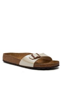 Birkenstock Klapki Madrid 0940153 Beżowy. Kolor: beżowy. Materiał: skóra #5