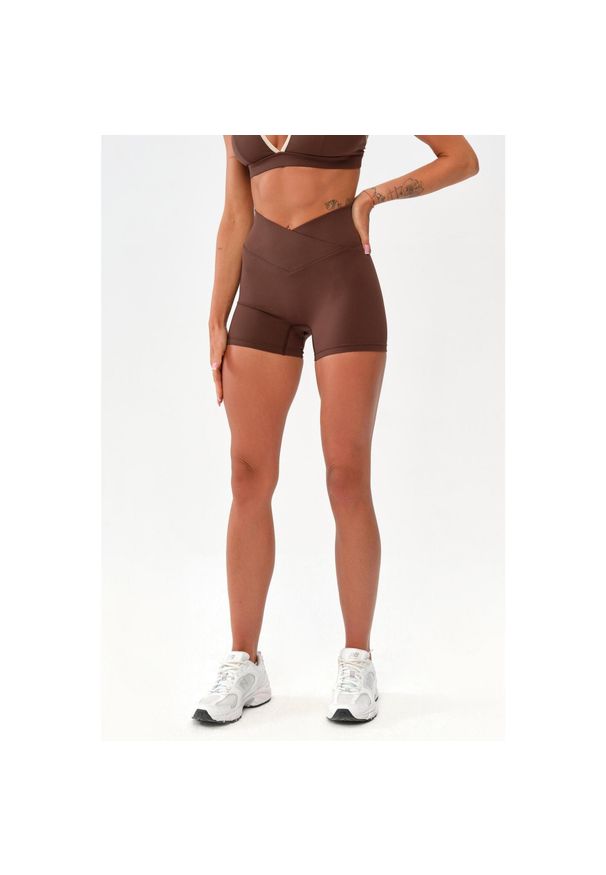 ROUGH RADICAL - Damskie spodenki szorty sportowe fitness Rough Radical Mocha Active Shorts. Kolor: brązowy. Sport: fitness