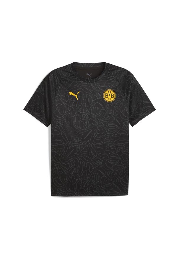 Puma - Męska koszulka przedmeczowa Borussia Dortmund PUMA. Kolor: wielokolorowy, żółty, czarny. Sport: piłka nożna