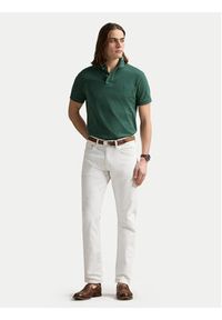 Polo Ralph Lauren Polo 710536856458 Zielony Slim Fit. Typ kołnierza: polo. Kolor: zielony. Materiał: bawełna #4