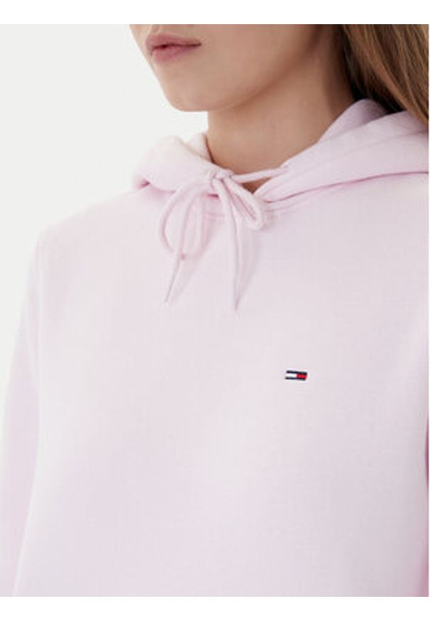 Tommy Jeans Bluza Flag DW0DW19958 Różowy Regular Fit. Kolor: różowy. Materiał: bawełna