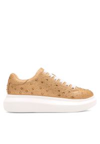 Nine West Sneakersy NURIYA NW-23-001 Złoty. Kolor: złoty. Materiał: materiał #1
