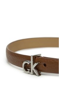 Calvin Klein Pasek Damski Ck Thin Belt 1.5cm Pebble K60K612858 Brązowy. Kolor: brązowy. Materiał: skóra