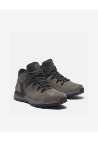 Timberland Sprint Trekker MID LACE UP WATERPROOF GREY NUBUCK Sneakersy męskie. Kolor: szary. Materiał: nubuk. Sport: bieganie #5