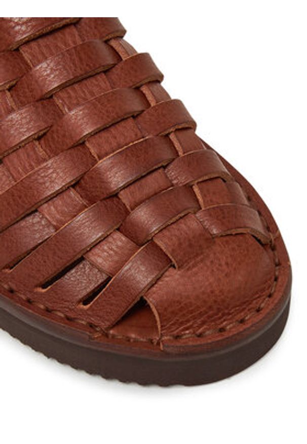 Fracap Sandały D025 Brązowy. Kolor: brązowy. Materiał: skóra