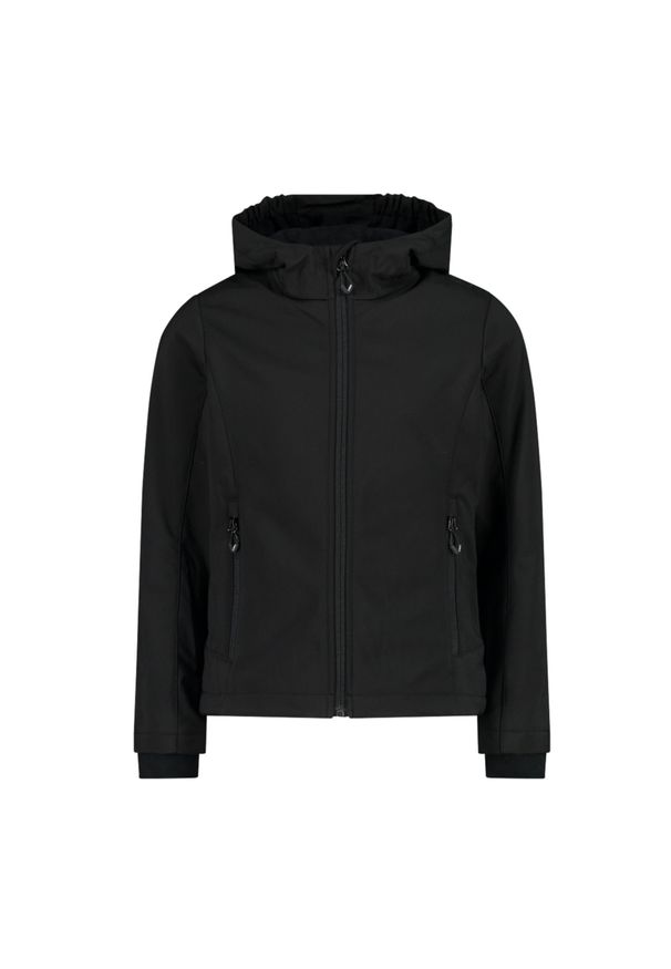 Kurtka dziecięca turystyczna CMP 3A29385N. Okazja: na co dzień. Typ kołnierza: kaptur. Kolor: czarny. Materiał: softshell. Styl: casual, sportowy