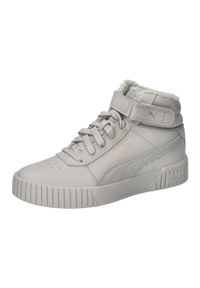 Sneakersy damskie Puma Carina 2.0 Mid WTR (385852-07). Wysokość cholewki: przed kolano. Zapięcie: pasek. Kolor: beżowy. Szerokość cholewki: normalna. Sport: turystyka piesza
