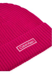 Calvin Klein Czapka Patch Chunky LV04D8053G Różowy. Kolor: różowy. Materiał: materiał, bawełna