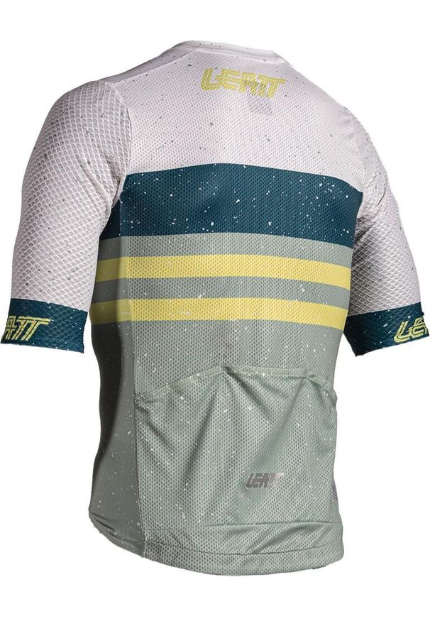 LEATT - Koszulka rowerowa męska Leatt Jersey MTB Endurance 6.0. Kolor: zielony, niebieski, wielokolorowy. Materiał: jersey