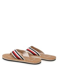 TOMMY HILFIGER - Tommy Hilfiger Japonki Cork Beach Sandal FM0FM04475 Beżowy. Kolor: beżowy. Materiał: materiał