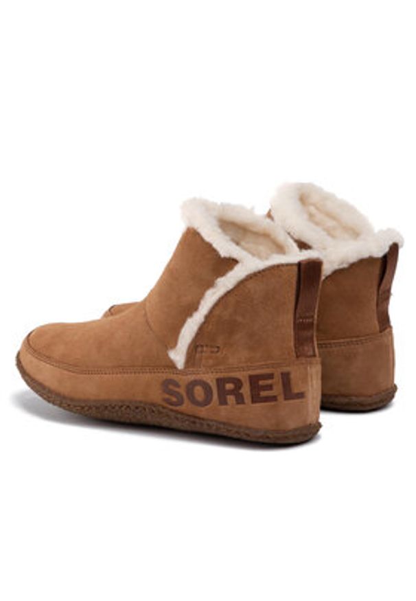 sorel - Sorel Botki Nakiska Bootie NL3389 Brązowy. Kolor: brązowy. Materiał: skóra, zamsz