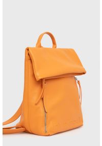 Desigual plecak damski kolor pomarańczowy duży gładki. Kolor: pomarańczowy. Wzór: gładki