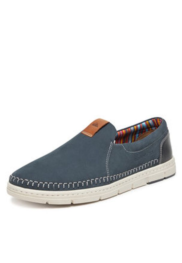 Quiksilver Półbuty STONE2-21 MB Granatowy. Kolor: niebieski. Materiał: skóra, nubuk