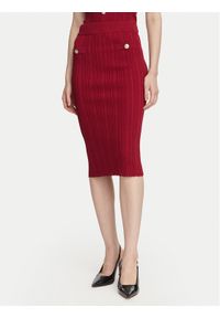 Guess Spódnica ołówkowa W6YD23 Z0974 Bordowy Slim Fit. Kolor: czerwony. Materiał: syntetyk #1