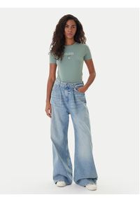 Guess Jeans T-Shirt 180328 Zielony Classic Fit. Kolor: zielony. Materiał: bawełna #4