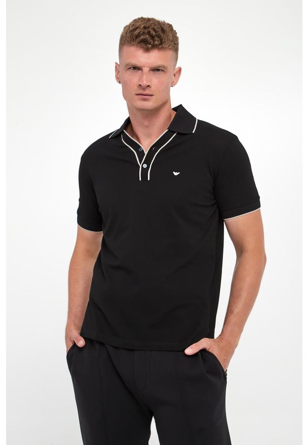 Emporio Armani - Polo męskie z logo EMPORIO ARMANI. Typ kołnierza: polo